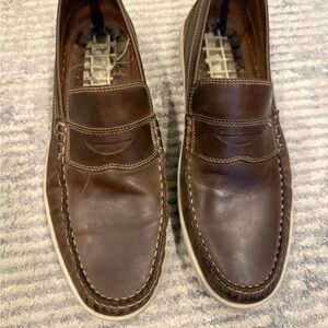 Johnston & Murphy Rich Brown Leather Loafers